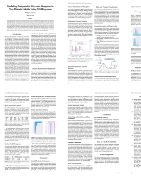 Modeling Glycemic Response with XGBoost