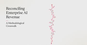 Reconciling Enterprise AI Revenue — Four enterprise AI revenue figures span a 40x range. The $63.2B audit-grade …