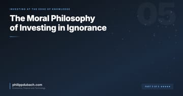 The Moral Philosophy of Investing in Ignorance — Constraint arbitrage, the sidecar problem, and who bears the distributional cost …