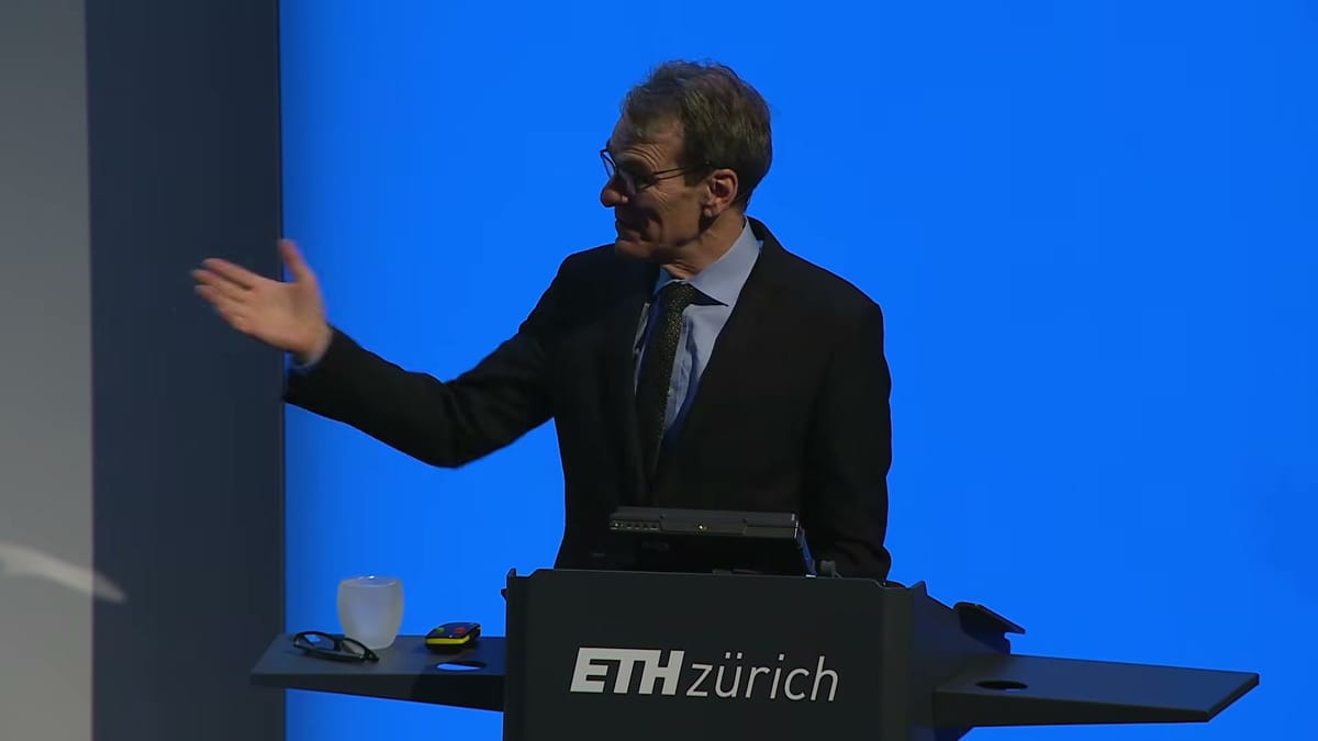 John H. Cochrane speaking on inflation at the 2025 Karl Brunner Distinguished Lecture at ETH Zurich