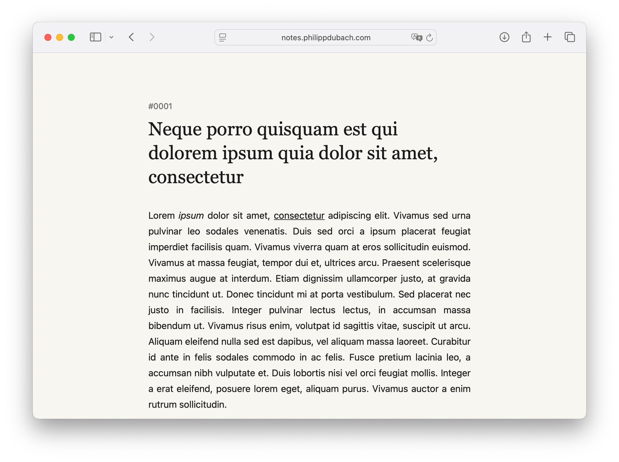 Overview of the fist Note on notes.philippdubach.com