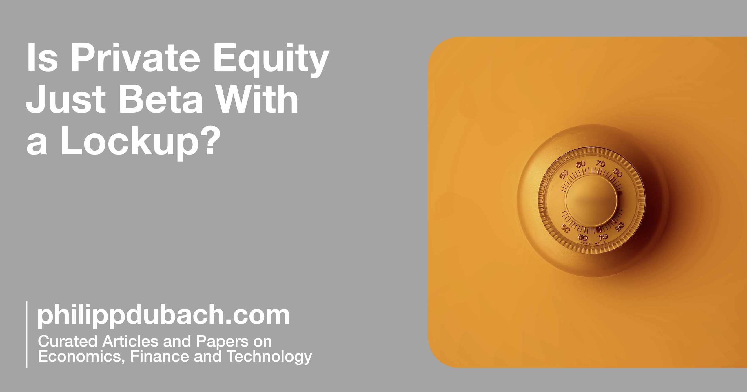 Is Private Equity Just Beta With a Lockup?